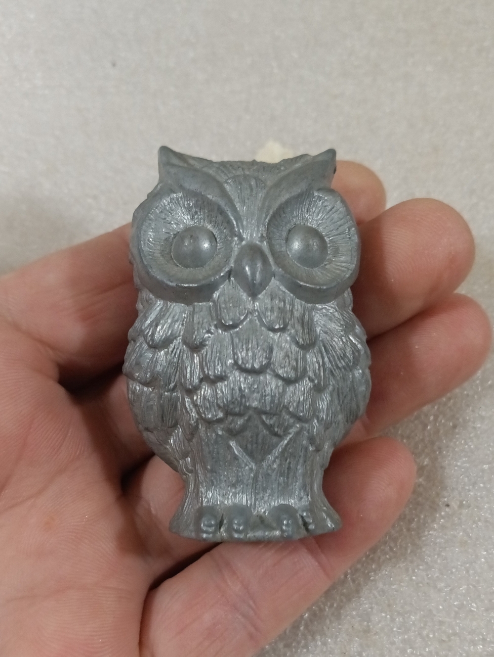 Pewter Owl Figurine